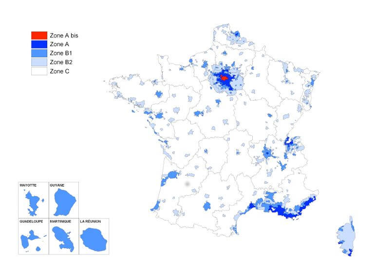 Zones loi pinel, logiciel courtage credit immobilier