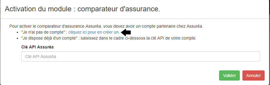 Activation module comparateur assurances pour courtier en pret immobilier avec API Assurea