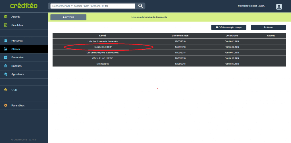documents iobsp modifier mandant capitaux logiciel credit immobilier