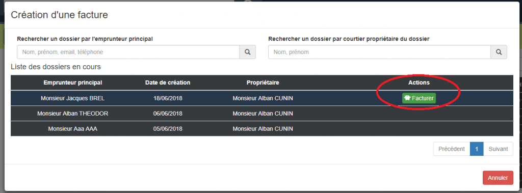 logiciel pret immobilier facturer action logiciel